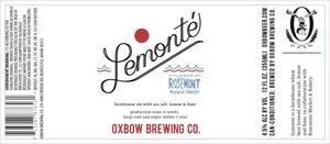 Oxbow Brewing Co. Lemonte April 2024