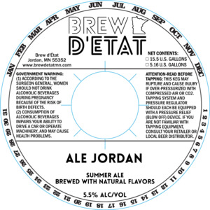 Ale Jordan Summer Ale April 2024