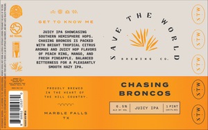 Save The World Brewing Co. Chasing Broncos