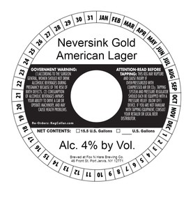 Neversink Gold American Lager April 2024