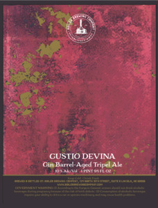 Boiler Brewing Company Gustio Devina Gin Barrel-aged Tripel Ale May 2024