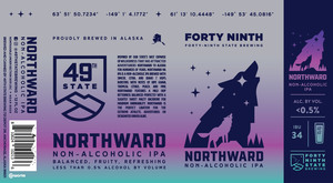 49th State Brewing Northward Non-alcoholic IPA May 2024