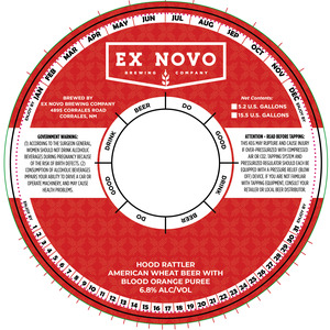 Ex Novo Brewing Company Hood Rattler April 2024