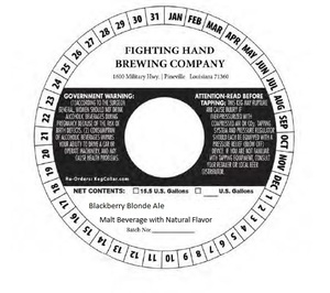 Fighting Hand Brewing Company Blackberry Blonde
