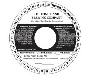 Fighting Hand Brewing Company Butter Pecan Blonde
