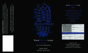 Booterbeer Brewing Company, LLC Thin Blue Line April 2024