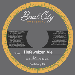 Boal City Brewing Hefeweizen May 2024