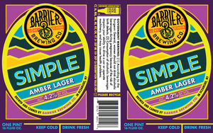 Barrier Brewing Co Simple: Amber Lager