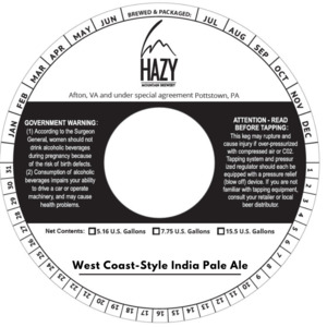 Hazy Mountain Brewery West Coast India Pale Ale