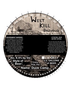 West Kill Brewing Duck Camp