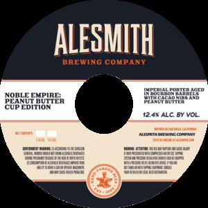 Alesmith Brewing Company Noble Empire: Peanut Butter Cup Edition