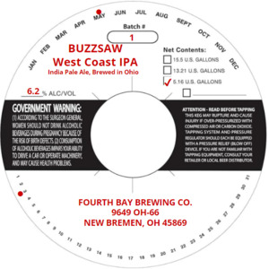 Fourth Bay Brewing Company Buzzsaw West Coast IPA