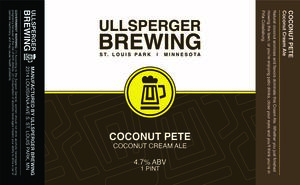 Ullsperger Brewing Coconut Pete - Coconut Cream Ale