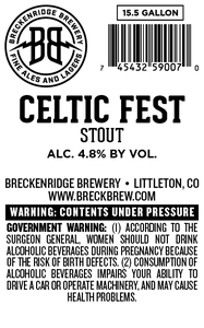 Breckenridge Celtic Fest Stout May 2024