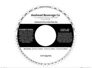 Axehead Citra India Pale Ale May 2024