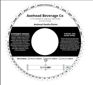 Axehead Vanilla Porter May 2024