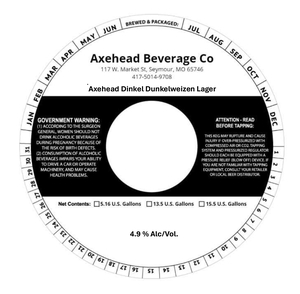 Axehead Dinkel Dunkelweizen Lager May 2024