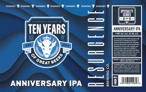 Resurgence Brewing Co. 10th Anniversary IPA
