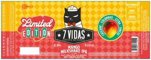 7 Vidas Cerveza Artesanal Mango Milkshake IPA May 2024