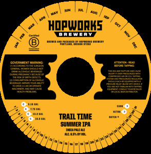 Hopworks Brewery Trail Time Summer IPA