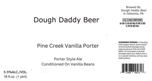 Dough Daddy Beer Pine Creek Vanilla Porter