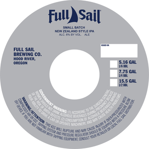 Full Sail Brewing Co. Small Batch New Zealand Style IPA