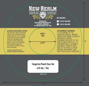 New Realm Tangerine Peach Sour Ale May 2024