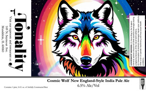 Tonality Brewing Company Cosmic Wolf New England-style IPA May 2024