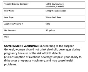 Tonality Brewing Company Elmeg The Weizenbock May 2024