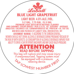 Labatt Blue Light Grapefruit