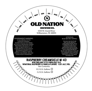 Old Nation Brewing Co Raspberry Creamsicle M-43