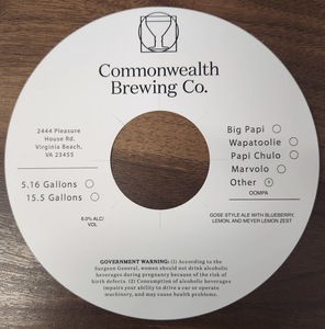 Commonwealth Brewing Co Oompa May 2024