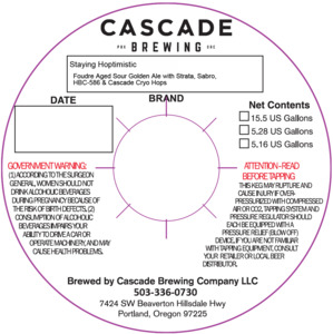 Cascade Brewing Staying Hoptimistic