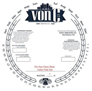 Von C Brewing Co. Kix Ass Hazy Beer