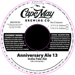 Cape May Brewing Co Anniversary Ale 13