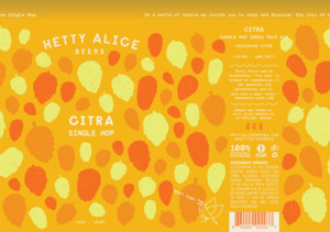 Hetty Alice Brewing Company Citra Single Hop June 2024